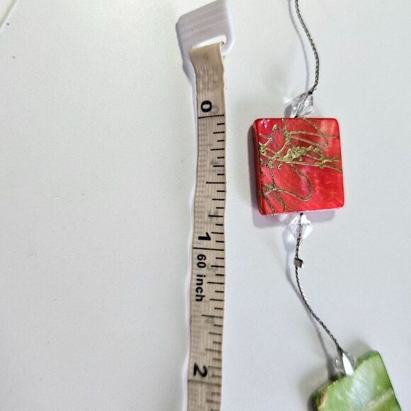 You & I silver tone colorful shell necklace - Picture 8 of 15